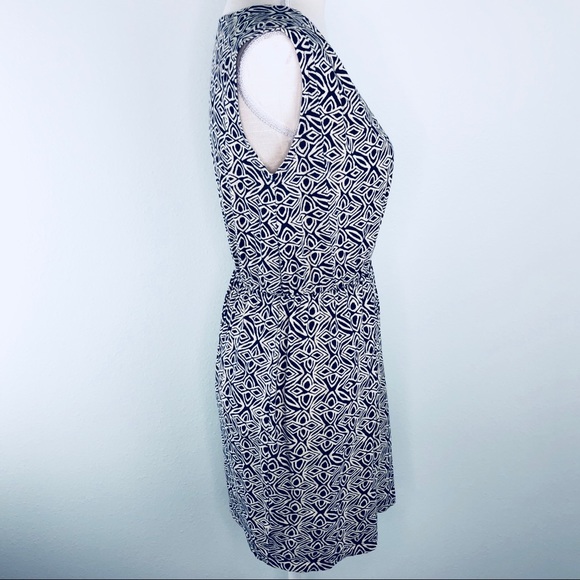 Loft Purple & Cream Tribal Print Dress Sz SP - Picture 5 of 7